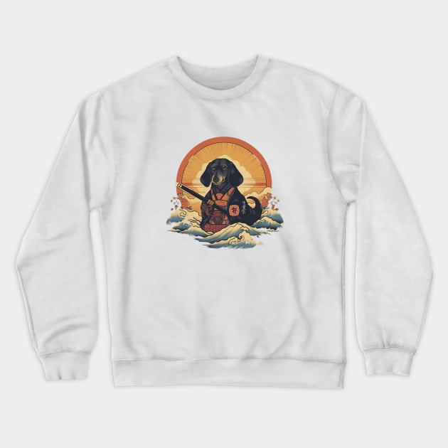 Dachshund Samurai Crewneck Sweatshirt by ModernStyle610